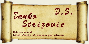 Danko Strizović vizit kartica